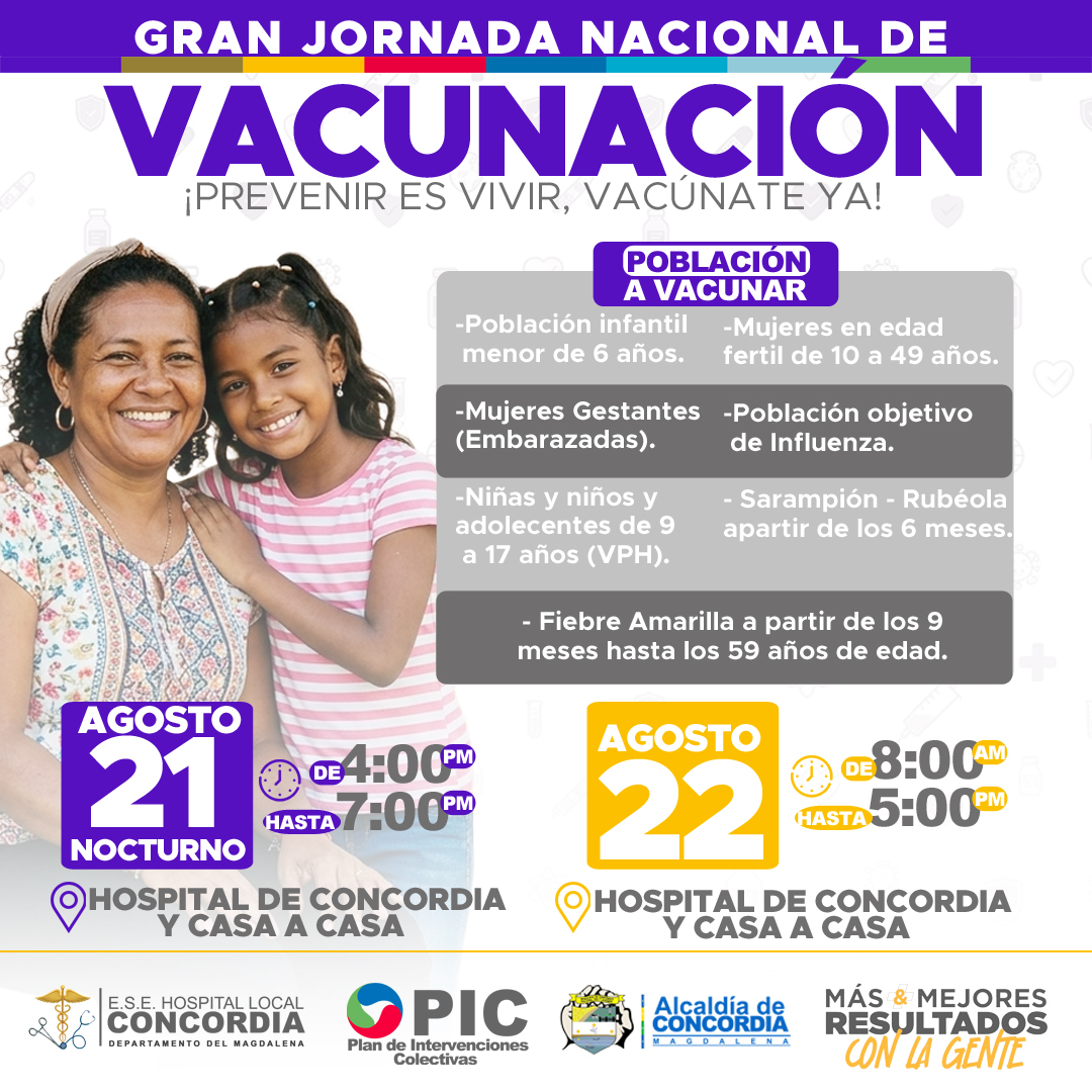 Invitación 4TA JORNADA NACIONAL DE INTENSIFICACIÓN DE VACUNACIÓN